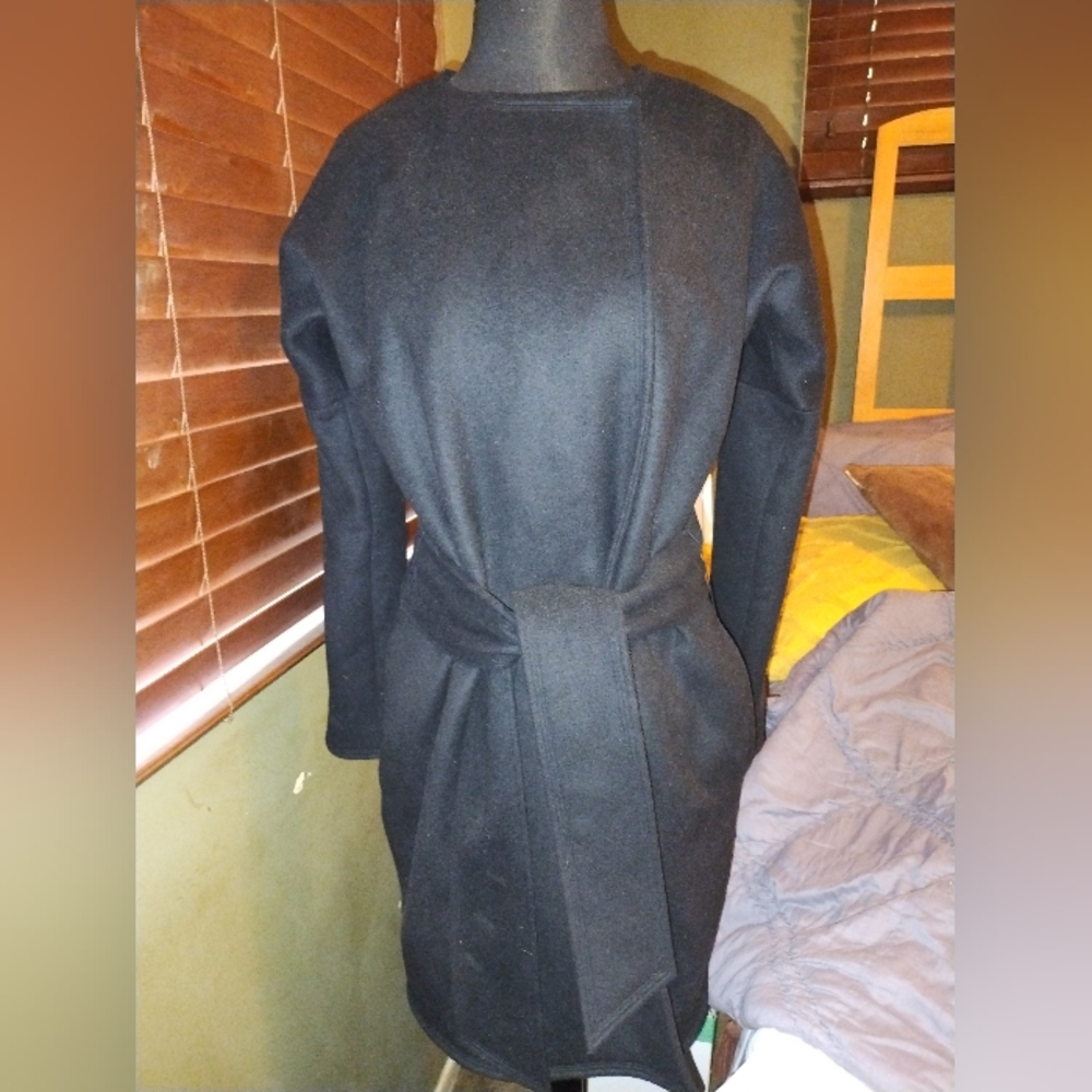 J Brand Belted Wool Coat Size Small